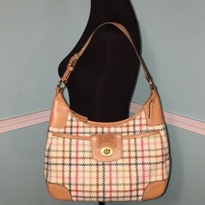 Coach Hampton Tattersall Hobo Like New